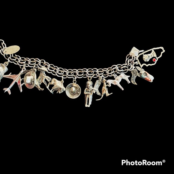 Jewelry - charm bracelet 20 silver charms 925 SS VINTAGE